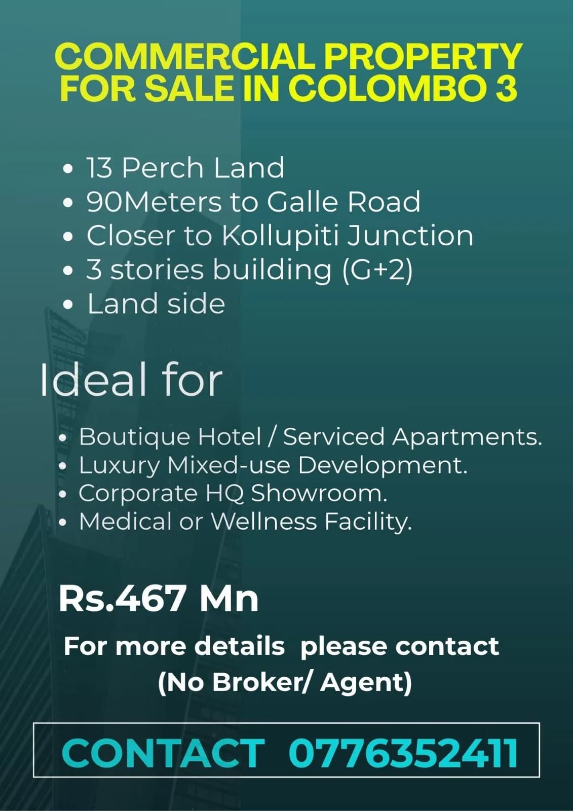 Commercial Property for sale in Colombo -03